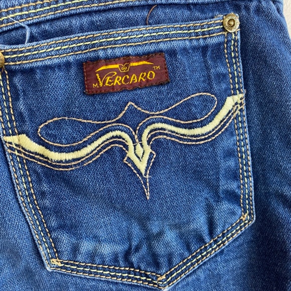 M Vercaro Womens Jeans 30" x 31" High Waist Deep Pockets Western Straight Legs - Picture 9 of 12